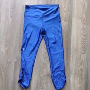 Under Armour women's Heat Gear Compression Cropped Leggings Leg Detail